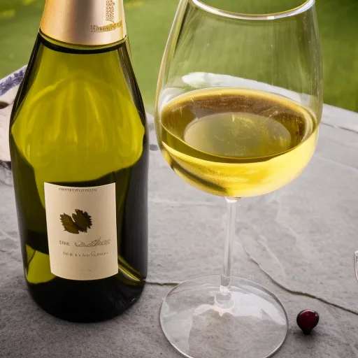 

A glass of golden-hued Chardonnay wine, with a grapevine in the background, symbolizing the variety of this unique white wine.
