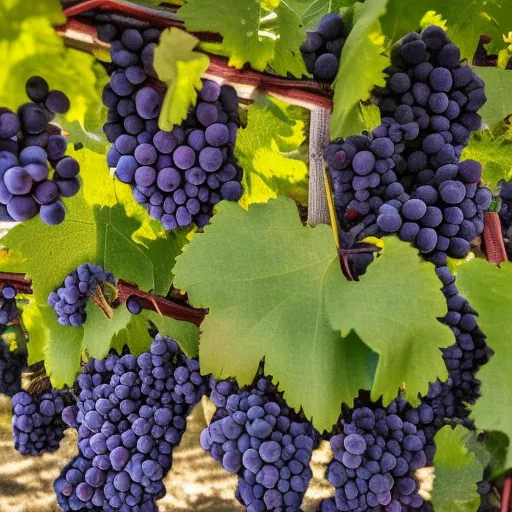 

A close-up of a selection of different grape varieties, each with its own unique characteristics, used in the production of wine.