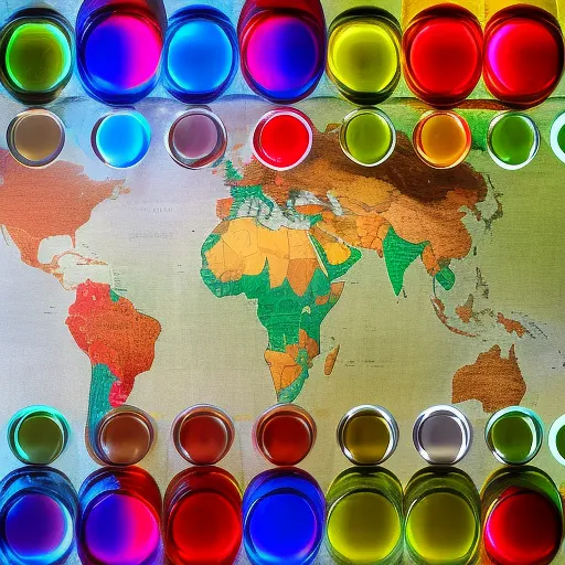 

A photo of a globe with different colored wine glasses placed around it, representing the exploration of wines from around the world.