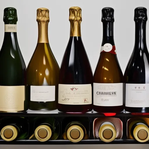 

A photo of a variety of different bottles of wine and champagne, each with a unique label and shape.