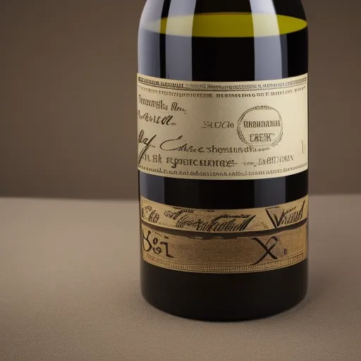 

Une photo d'une bouteille de vin luxueuse et étiquetée avec des mots "Vin le plus cher du monde" et "Prix exorbitant".