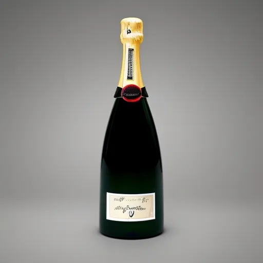 

A picture of a custom-labeled champagne bottle, with a personalized message and design on the label.