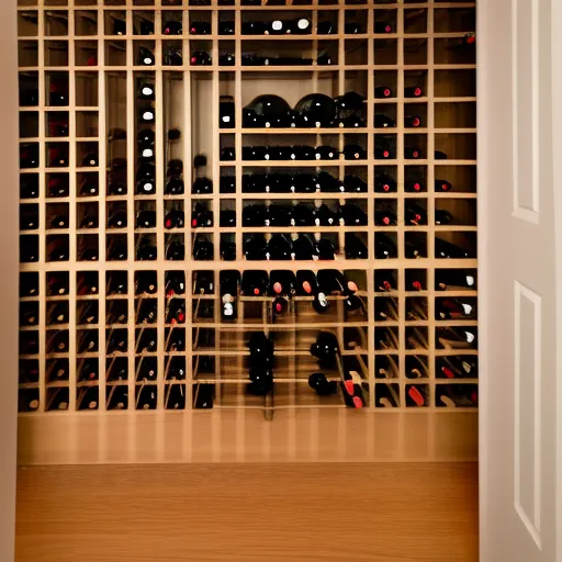 

An image of a built-in wine cellar, showcasing a variety of bottles and glasses, highlighting the convenience and style of having a wine cellar in the home.