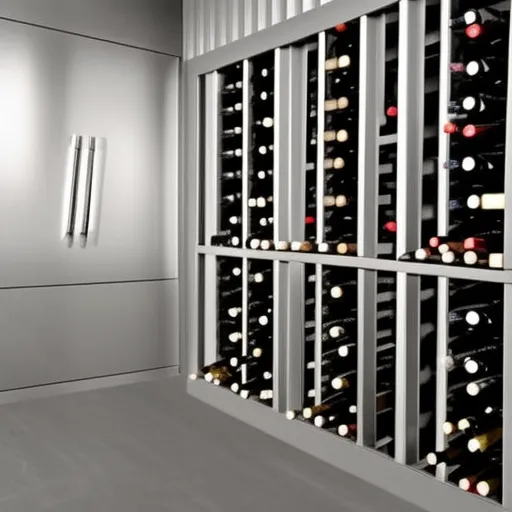 

A picture of a modern, stainless steel wine cellar with two shelves of bottles, showcasing the high-quality storage capabilities of Haier and Liebherr wine cellars.